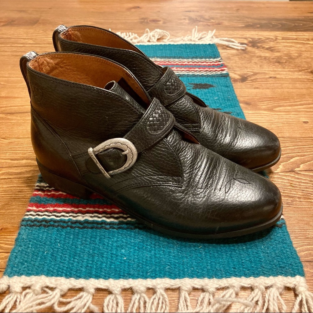 Ariat Western Slip-on Leather Ankle Boots, size 8